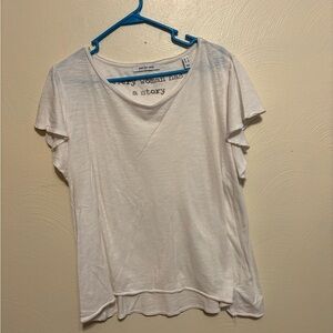 Peace Love World White Relaxed Short Sleeve Tee